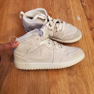 Air Jordan Suede Hightop Sneakees, Size 2Y